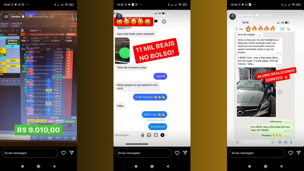 Depoimentos - Formação Trader Do Zero ao Avançado